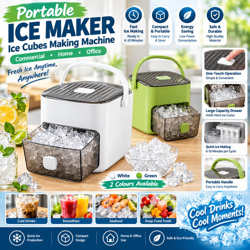 Portable ice maker - portable, cubes