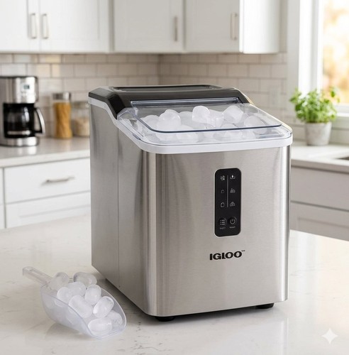 Portable ice maker with scoop - maker,