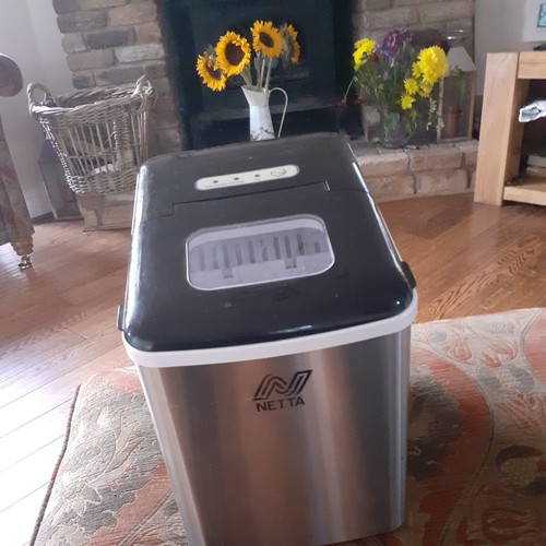 Silver ice maker - maker, machine