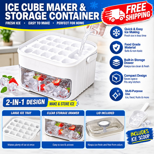 Cube ice maker with - maker, easy